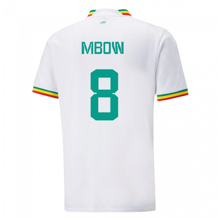 Niño Camiseta Senegal Mamadou Mbow #8 Blanco 1ª Equipación 22-24 México
