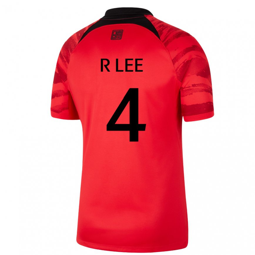 Niño Camiseta Corea Del Sur Lee Rim #4 Negro Rojo 1ª Equipación 22-24 México