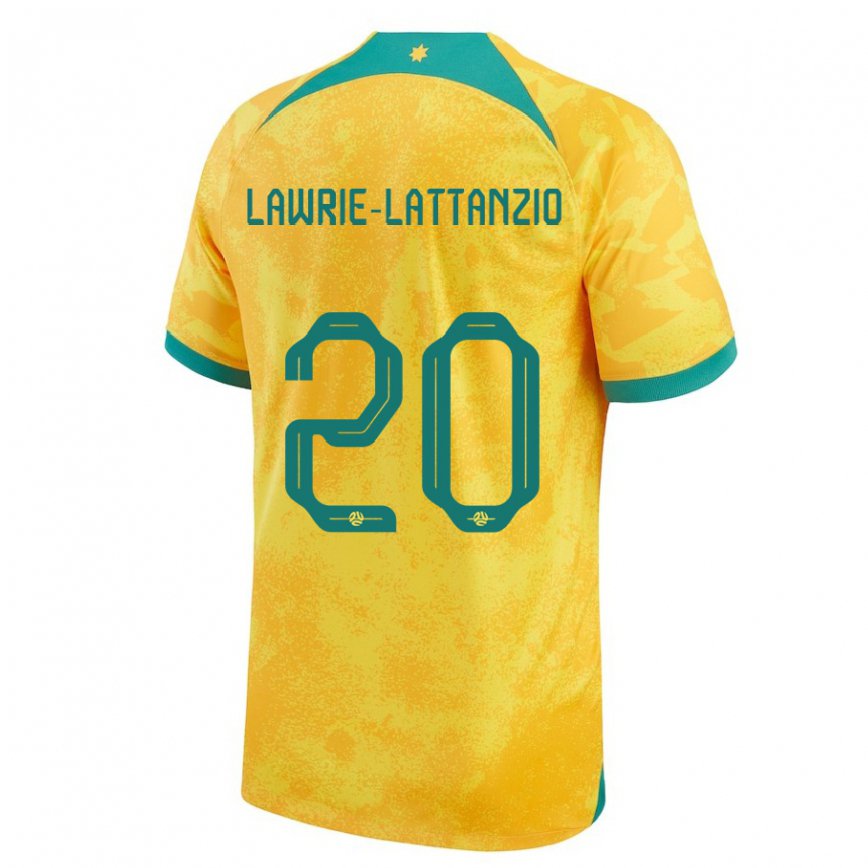 Niño Camiseta Australia Luis Lawrie Lattanzio #20 Dorado 1ª Equipación 22-24 México