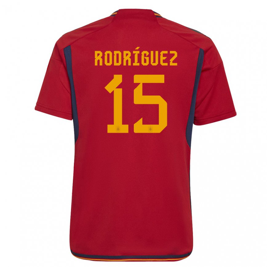 Niño Camiseta España Dani Rodriguez #15 Rojo 1ª Equipación 22-24 México