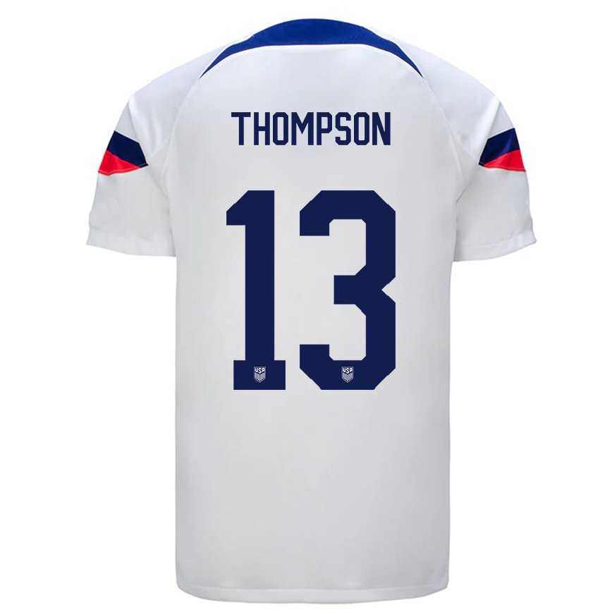 Niño Camiseta Estados Unidos Alyssa Thompson #13 Blanco 1ª Equipación 22-24 México
