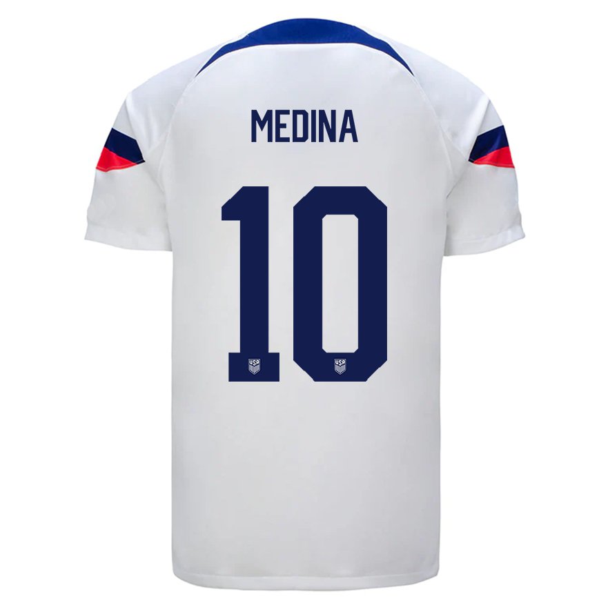 Niño Camiseta Estados Unidos Cruz Medina #10 Blanco 1ª Equipación 22-24 México