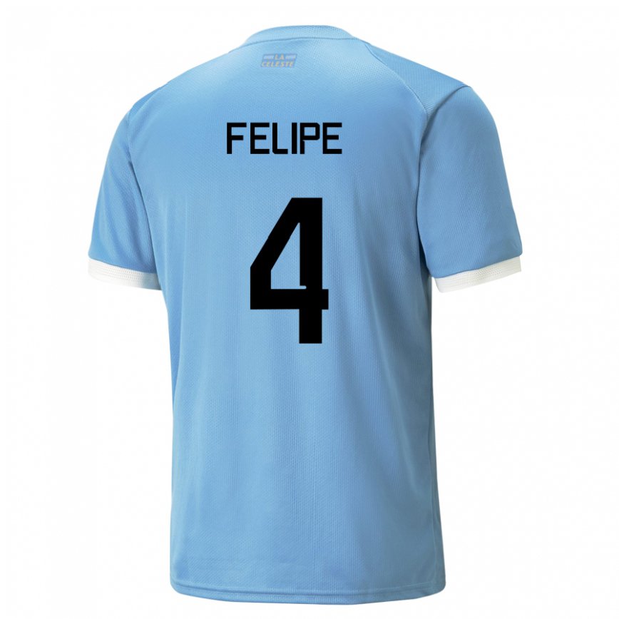Niño Camiseta Uruguay Laura Felipe #4 Azul 1ª Equipación 22-24 México