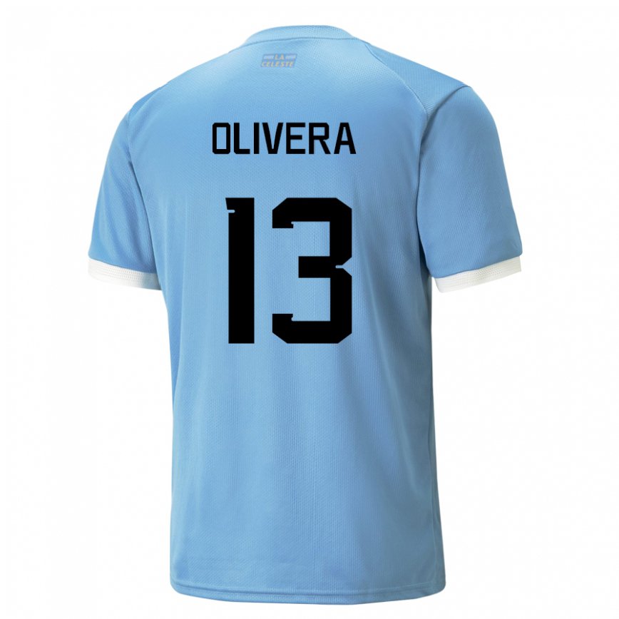 Niño Camiseta Uruguay Sofia Olivera #13 Azul 1ª Equipación 22-24 México