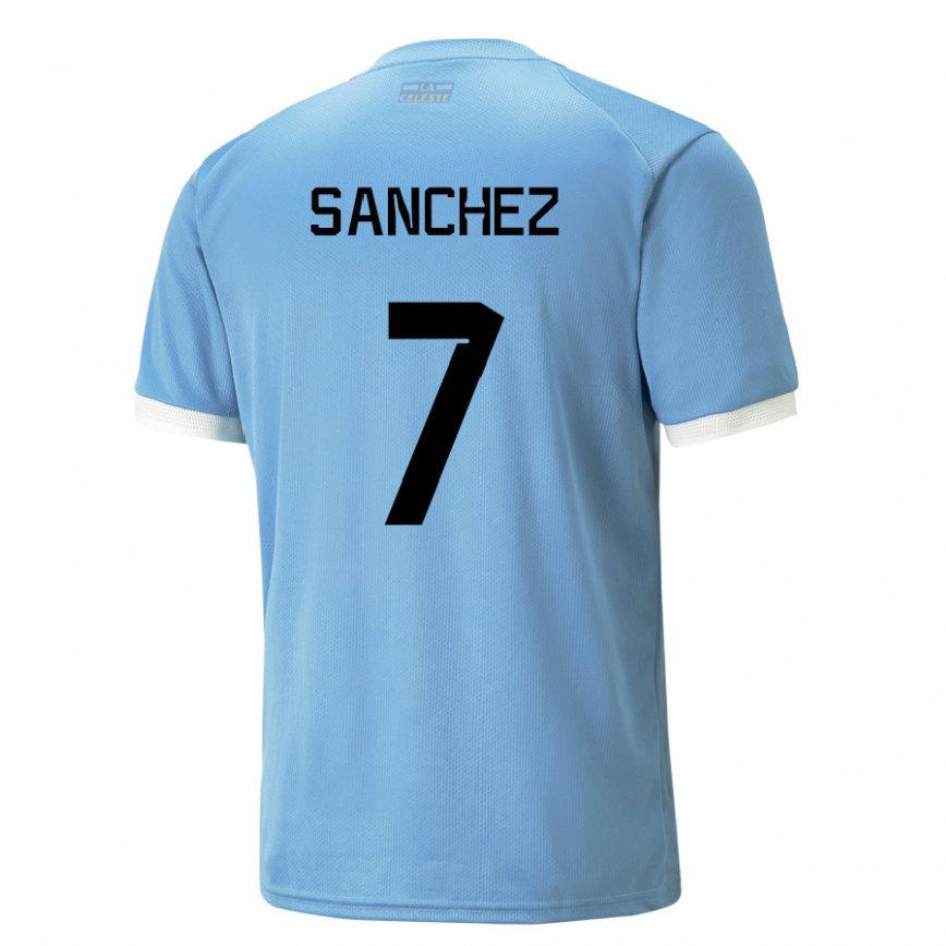 Niño Camiseta Uruguay Renzo Sanchez #7 Azul 1ª Equipación 22-24 México