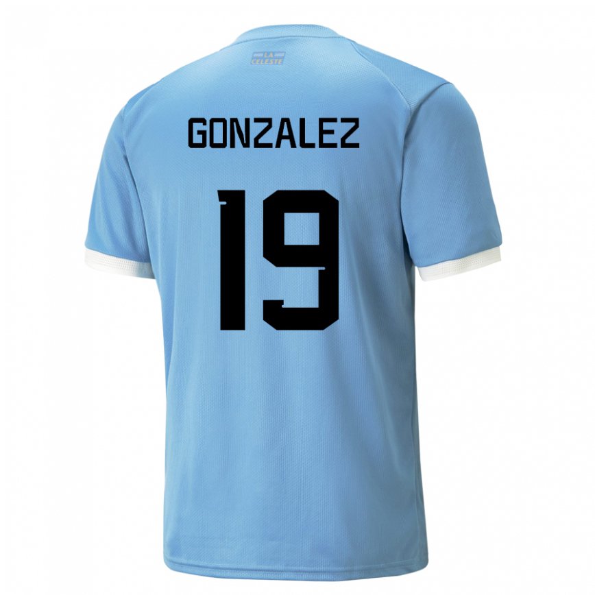 Niño Camiseta Uruguay Luciano Gonzalez #19 Azul 1ª Equipación 22-24 México