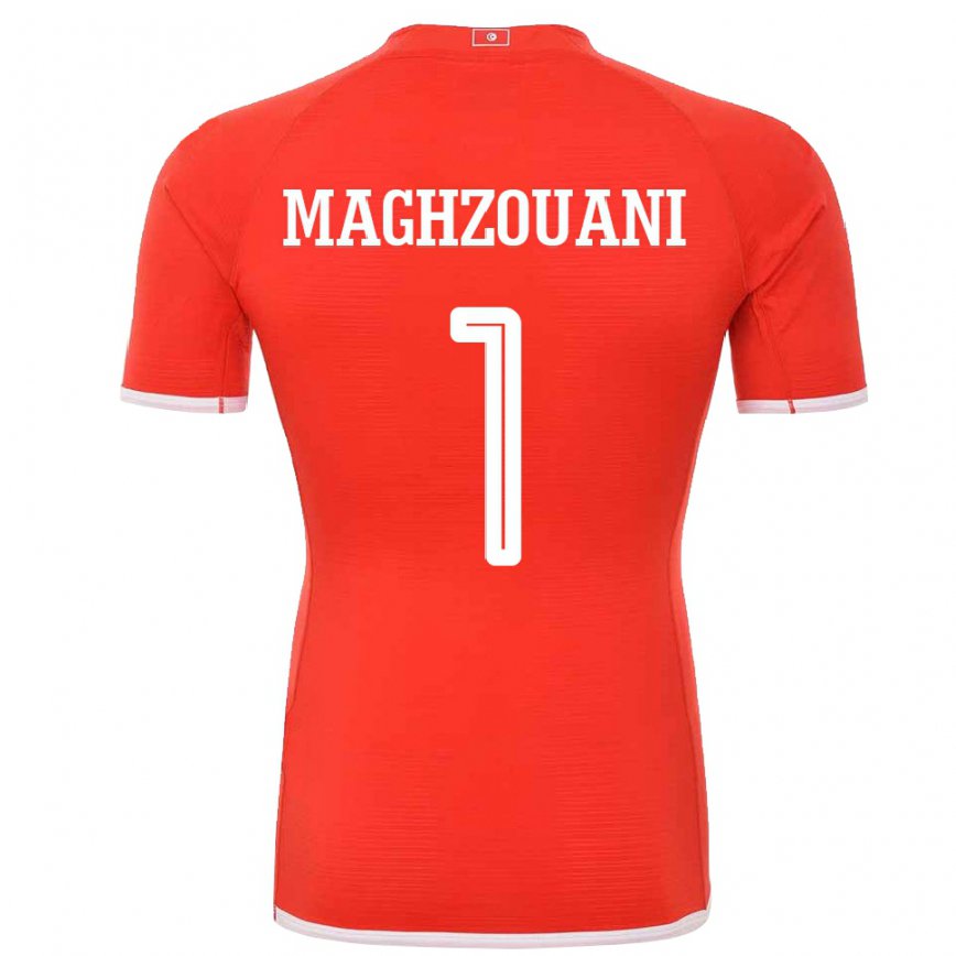 Niño Camiseta Túnez Wassim Maghzouani #1 Rojo 1ª Equipación 22-24 México