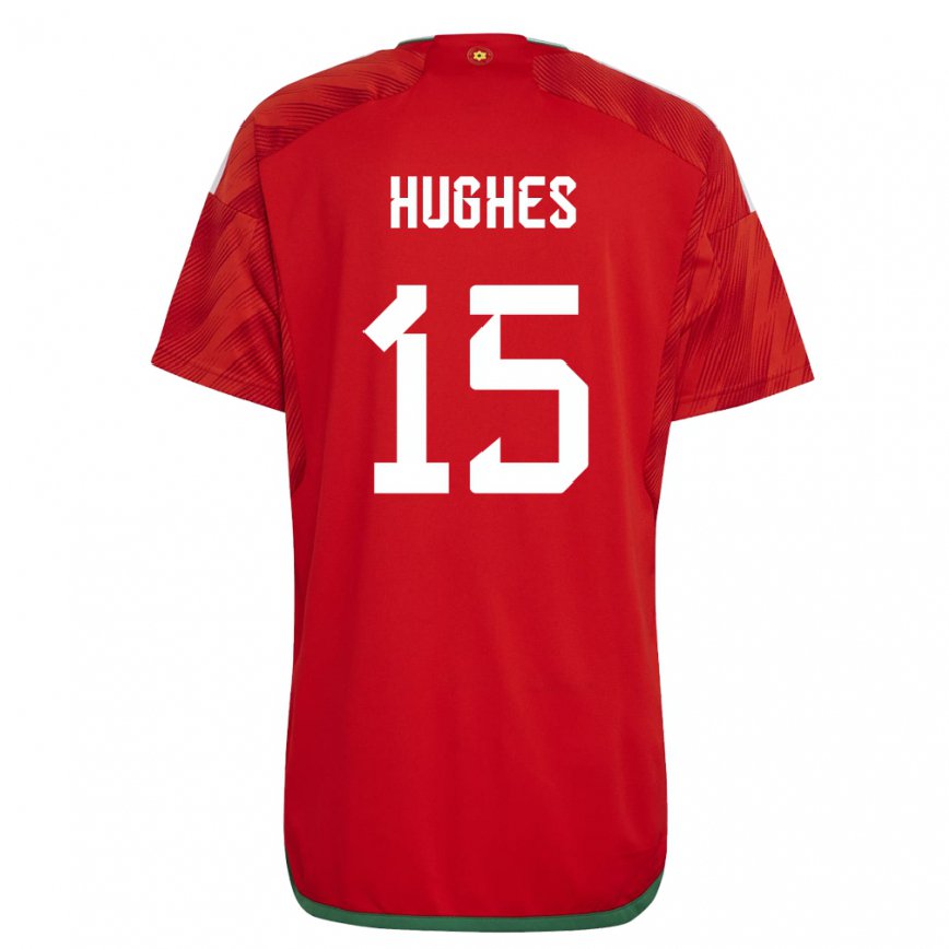 Niño Camiseta Gales Elise Hughes #15 Rojo 1ª Equipación 22-24 México