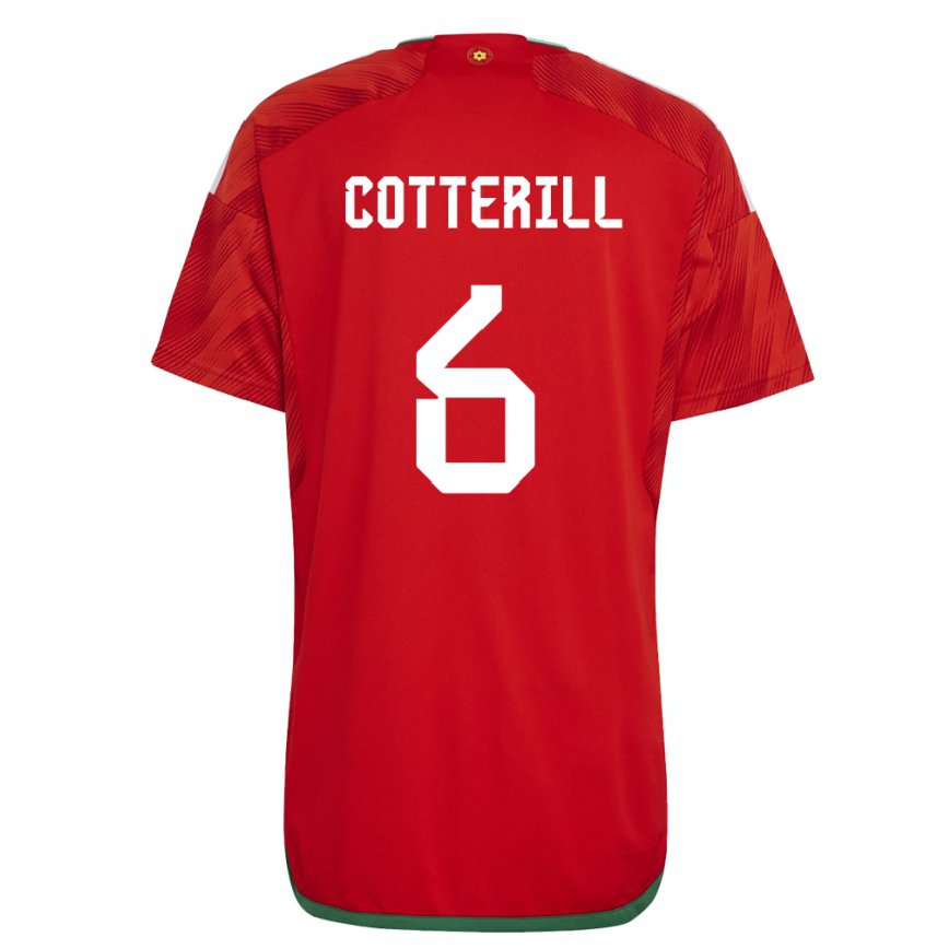 Niño Camiseta Gales Joel Cotterill #6 Rojo 1ª Equipación 22-24 México