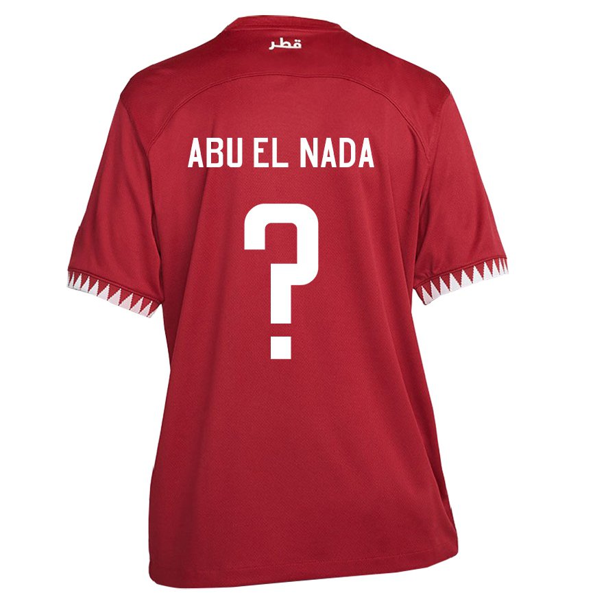 Niño Camiseta Catar Mahmoud Abu El Nada #0 Granate 1ª Equipación 22-24 México