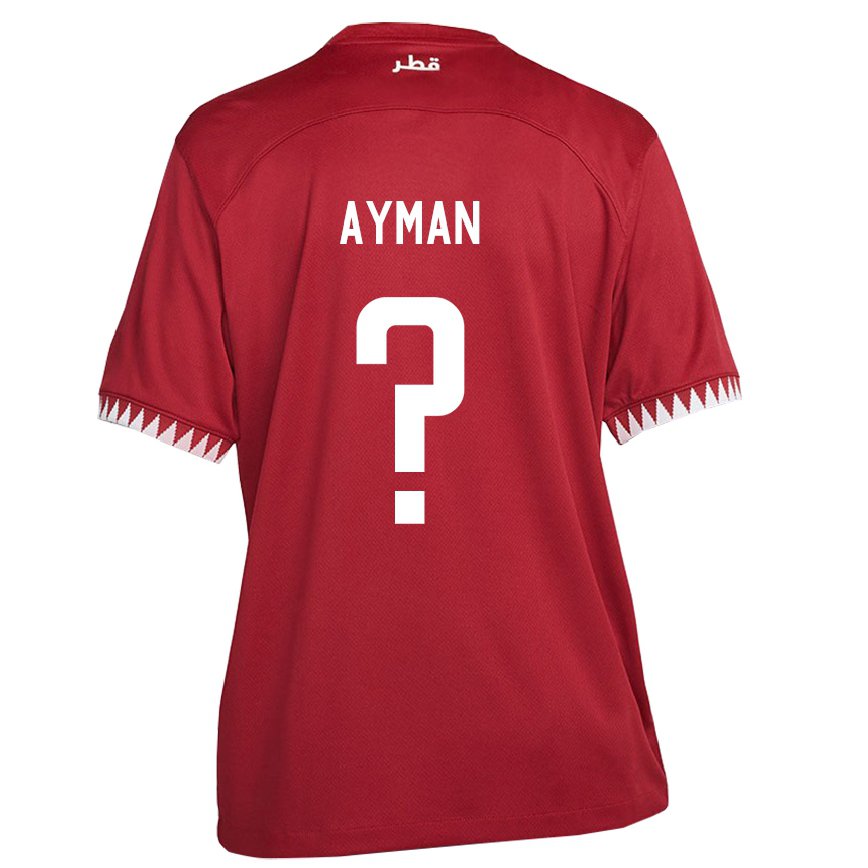 Niño Camiseta Catar Yussef Ayman #0 Granate 1ª Equipación 22-24 México