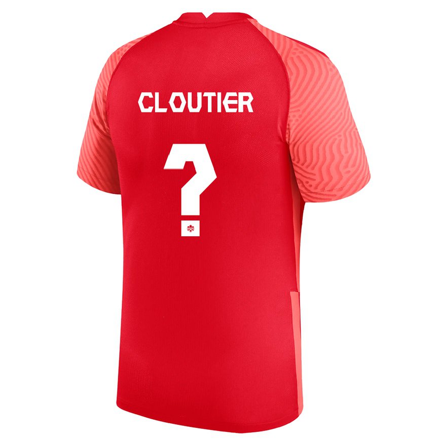 Niño Camiseta Canadá Loic Cloutier #0 Rojo 1ª Equipación 22-24 México