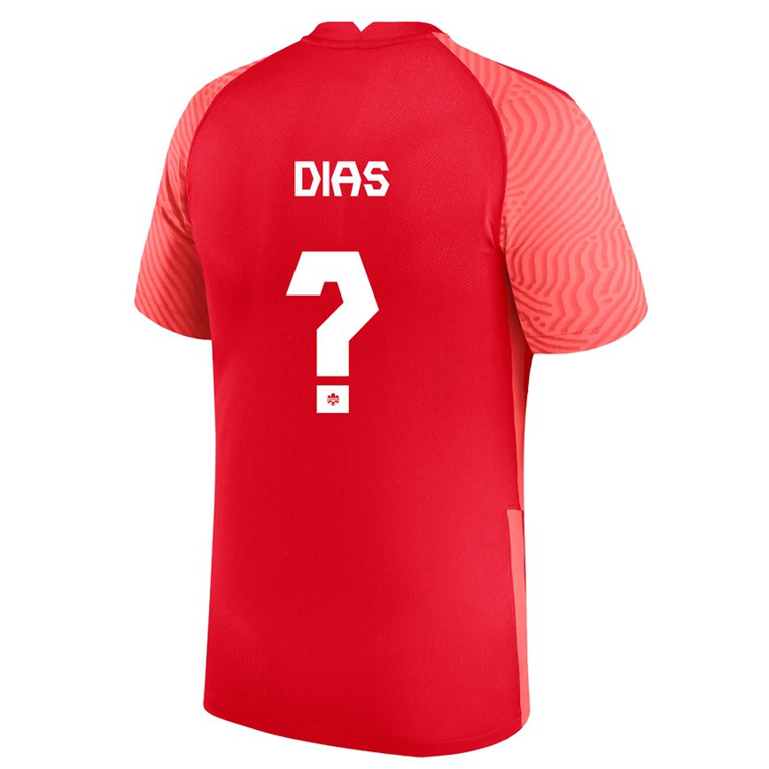 Niño Camiseta Canadá Lucas Dias #0 Rojo 1ª Equipación 22-24 México