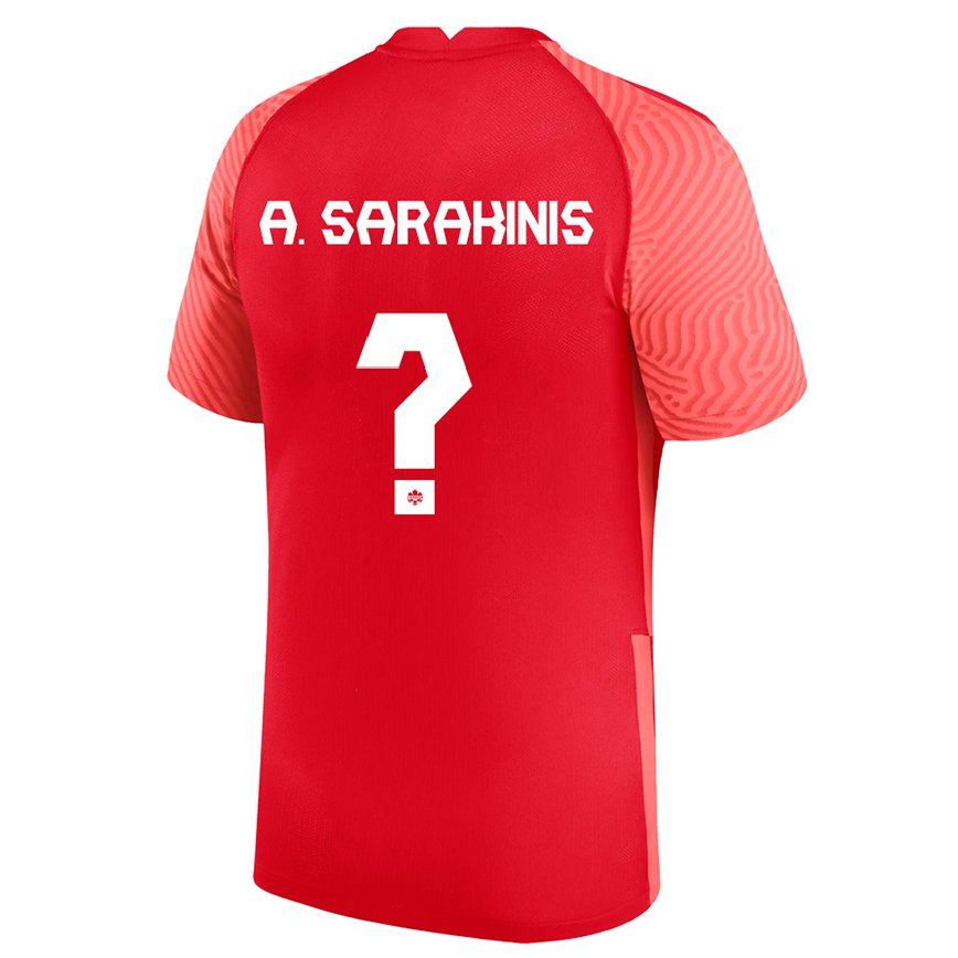 Niño Camiseta Canadá Alexander Sarakinis #0 Rojo 1ª Equipación 22-24 México