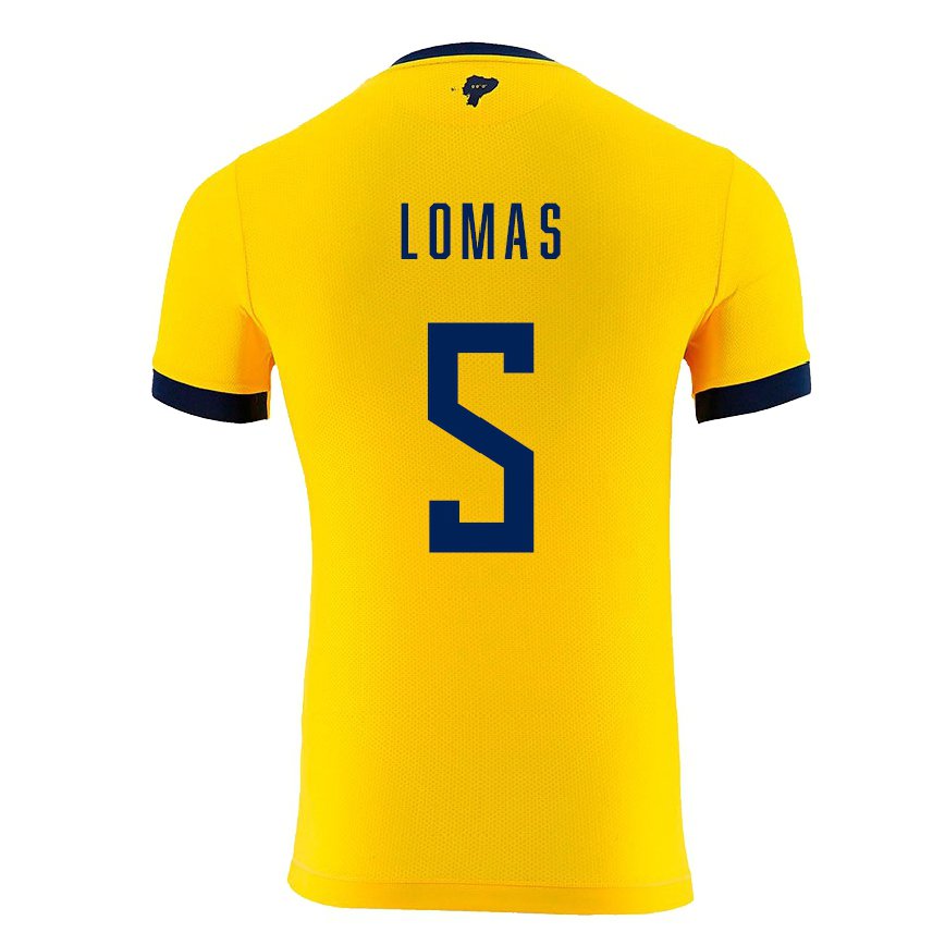Niño Camiseta Ecuador Ariana Lomas #5 Amarillo 1ª Equipación 22-24 México