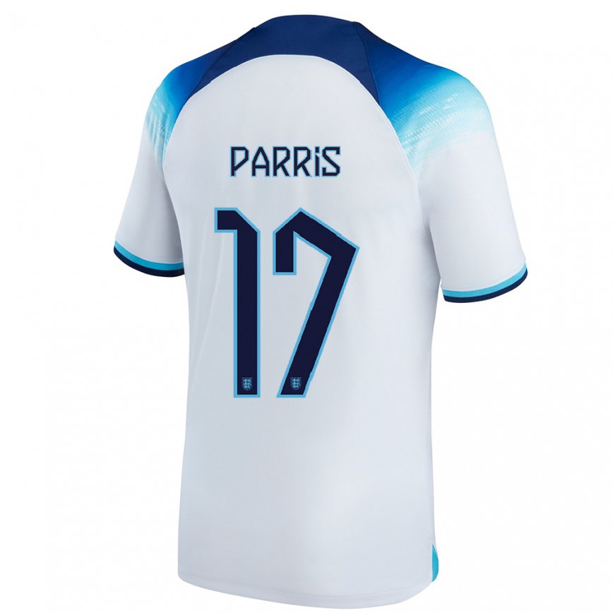 Niño Camiseta Inglaterra Nikita Parris #17 Blanco Azul 1ª Equipación 22-24 México