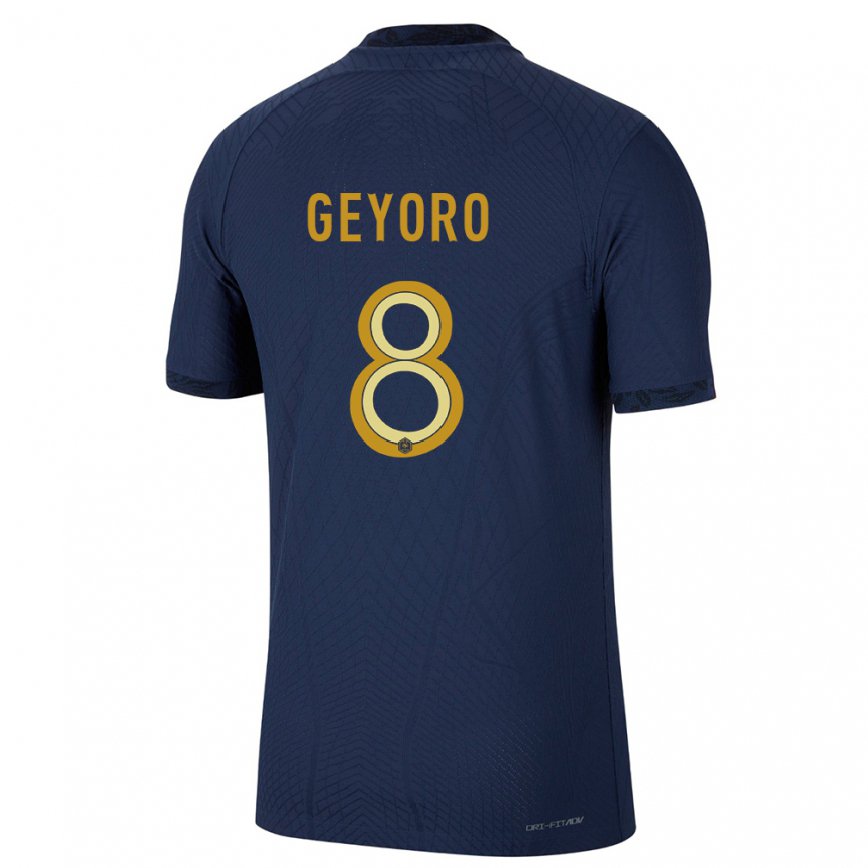 Niño Camiseta Francia Grace Geyoro #8 Azul Marino 1ª Equipación 22-24 México