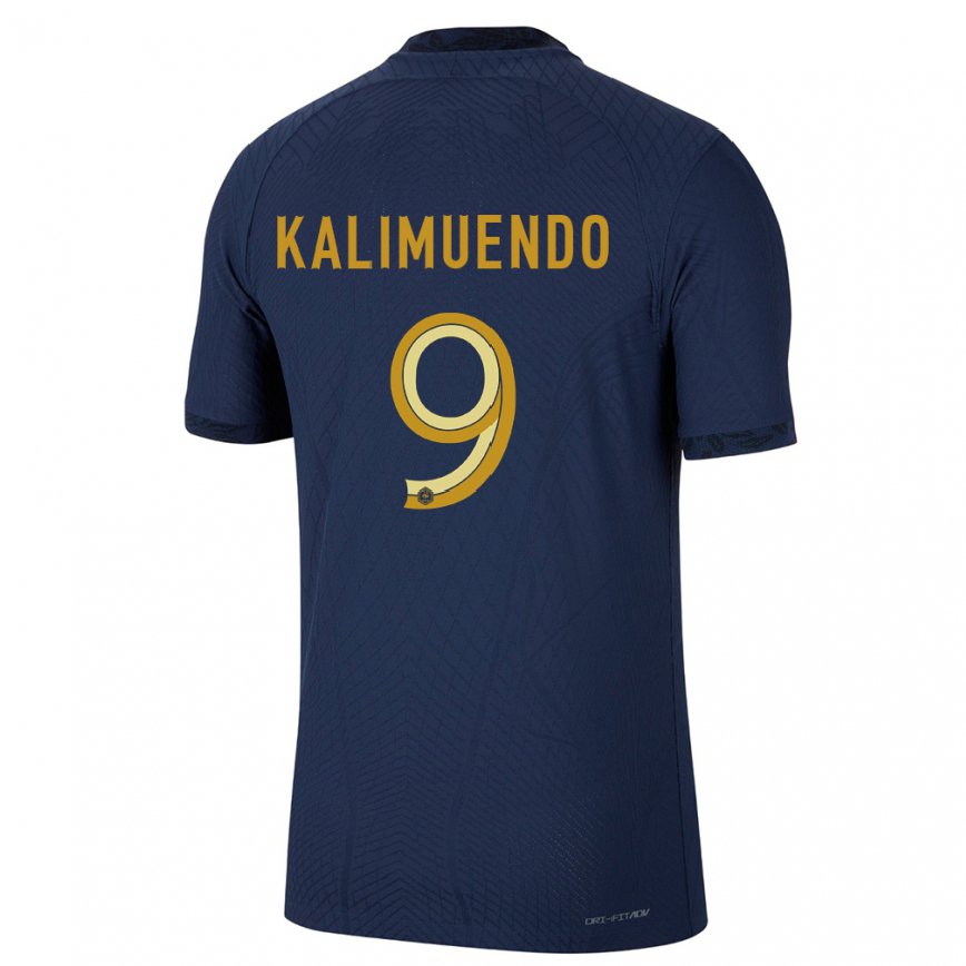 Niño Camiseta Francia Arnaud Kalimuendo #9 Azul Marino 1ª Equipación 22-24 México