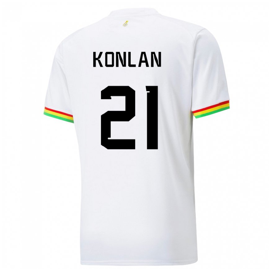 Niño Camiseta Ghana Cynthia Konlan #21 Blanco 1ª Equipación 22-24 México