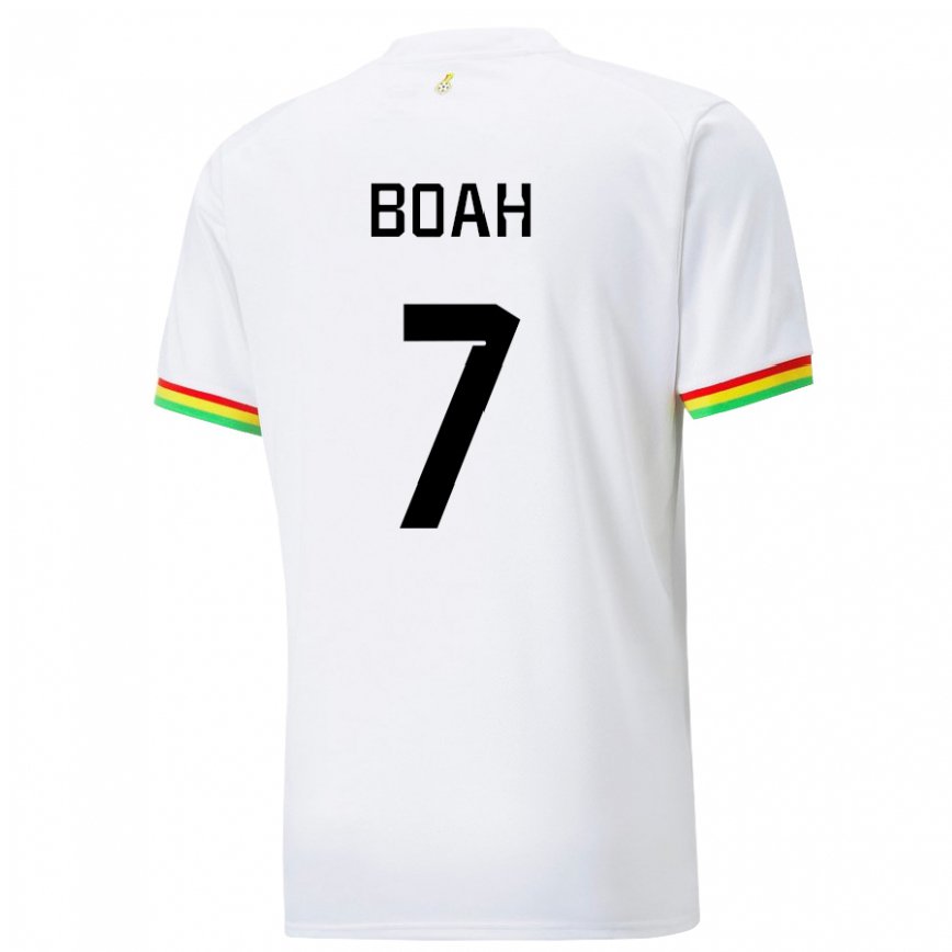 Niño Camiseta Ghana Collins Boah #7 Blanco 1ª Equipación 22-24 México