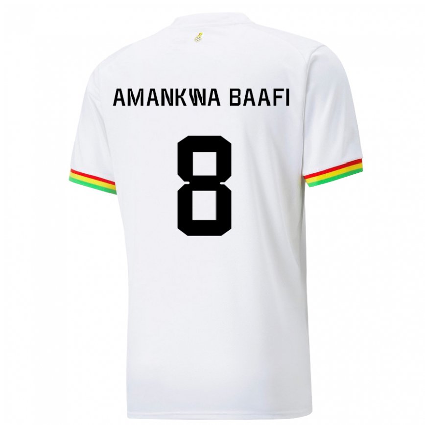 Niño Camiseta Ghana Yaw Amankwa Baafi #8 Blanco 1ª Equipación 22-24 México
