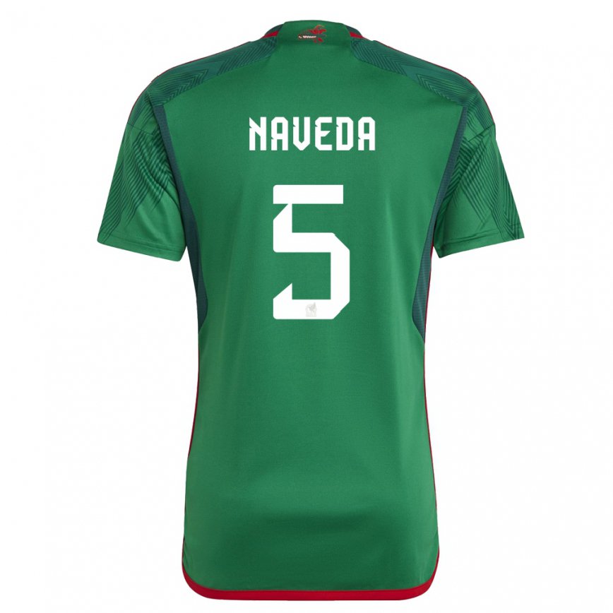 Niño Camiseta México Santiago Naveda #5 Verde 1ª Equipación 22-24 México