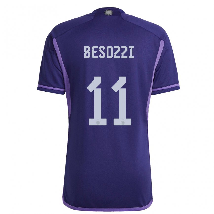 Niño Camiseta Argentina Lucas Besozzi #11 Morado 2ª Equipación 22-24 México