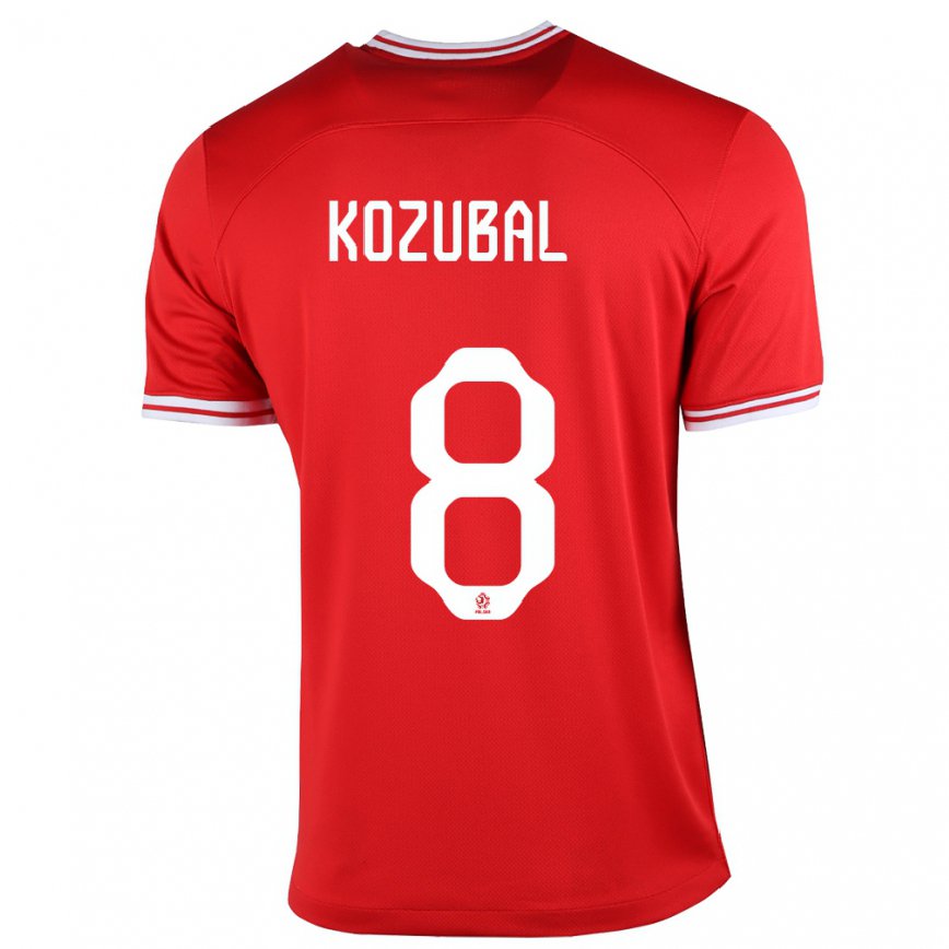 Niño Camiseta Polonia Antoni Kozubal #8 Rojo 2ª Equipación 22-24 México