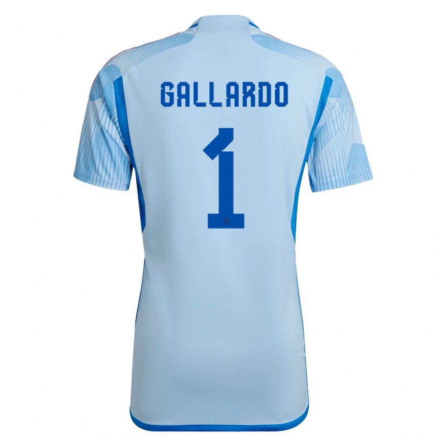 Niño Camiseta España Dolores Gallardo #1 Cielo Azul 2ª Equipación 22-24 México