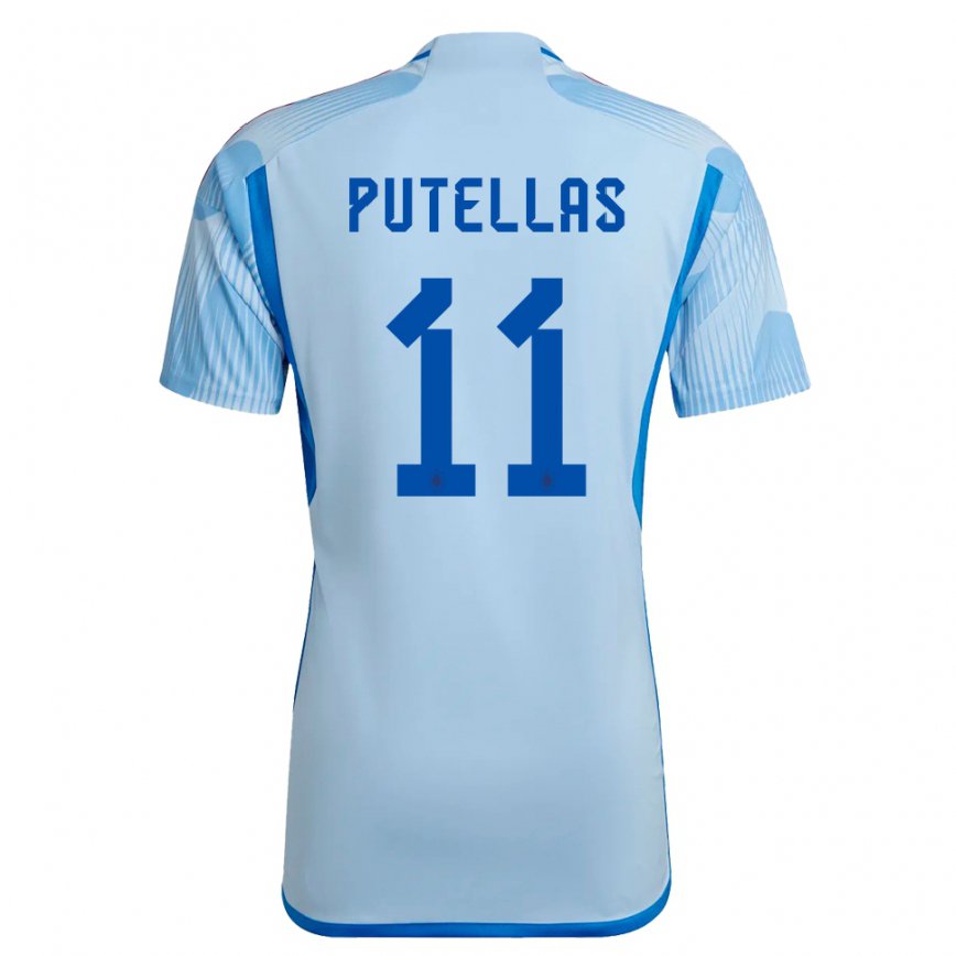 Niño Camiseta España Alexia Putellas #11 Cielo Azul 2ª Equipación 22-24 México