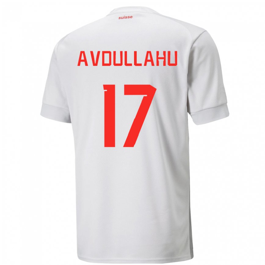 Niño Camiseta Suiza Leon Avdullahu #17 Blanco 2ª Equipación 22-24 México