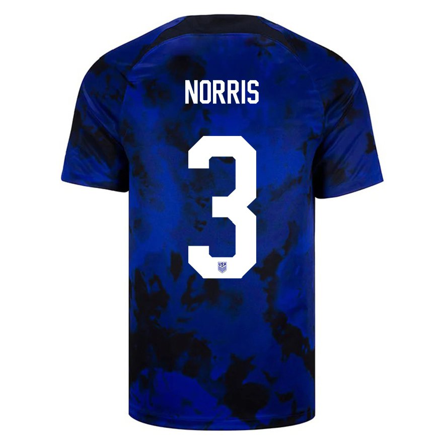 Niño Camiseta Estados Unidos Nolan Norris #3 Azul Real 2ª Equipación 22-24 México