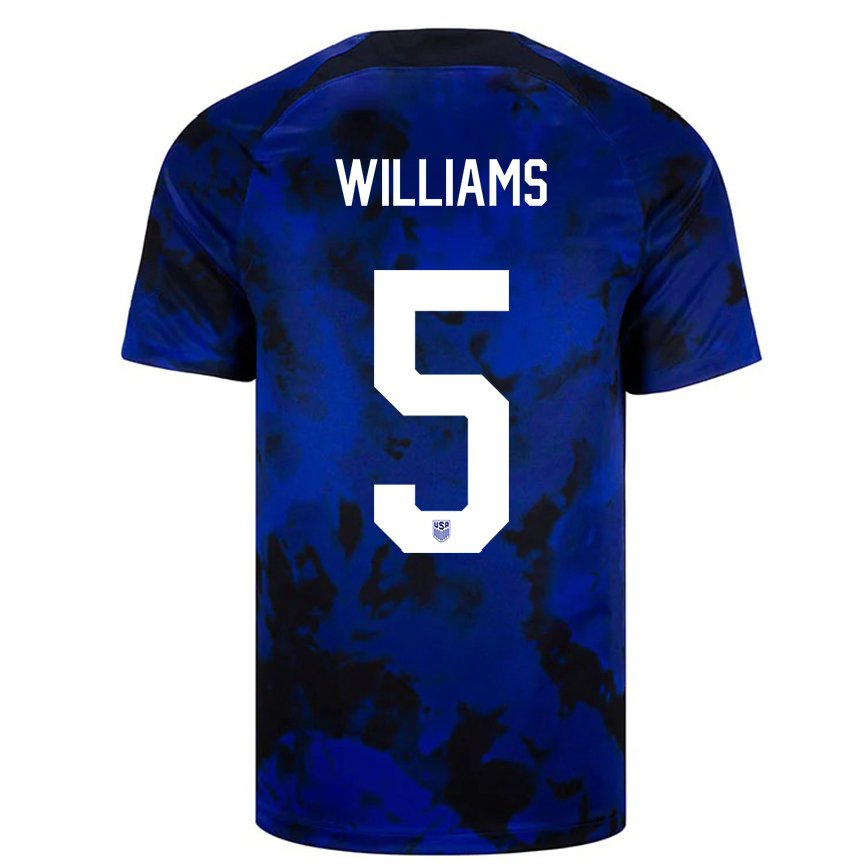 Niño Camiseta Estados Unidos Thomas Williams #5 Azul Real 2ª Equipación 22-24 México