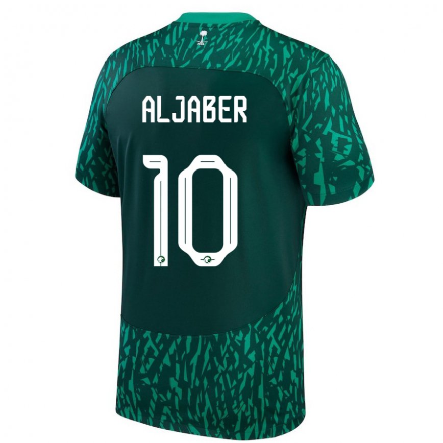 Niño Camiseta Arabia Saudita Yassen Aljaber #10 Verde Oscuro 2ª Equipación 22-24 México