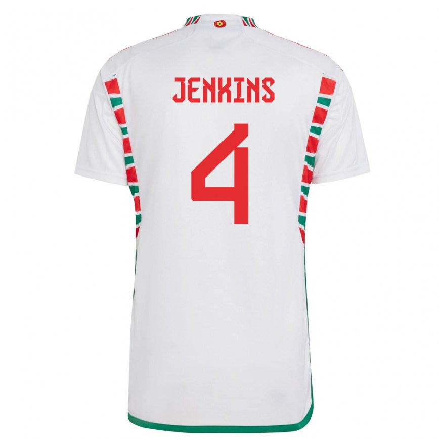 Niño Camiseta Gales Shaunna Jenkins #4 Blanco 2ª Equipación 22-24 México
