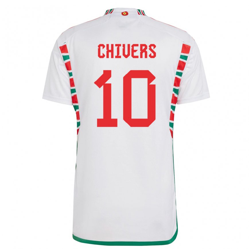 Niño Camiseta Gales Chloe Chivers #10 Blanco 2ª Equipación 22-24 México