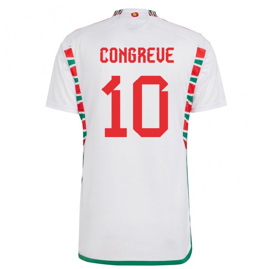Niño Camiseta Gales Cameron Congreve #10 Blanco 2ª Equipación 22-24 México