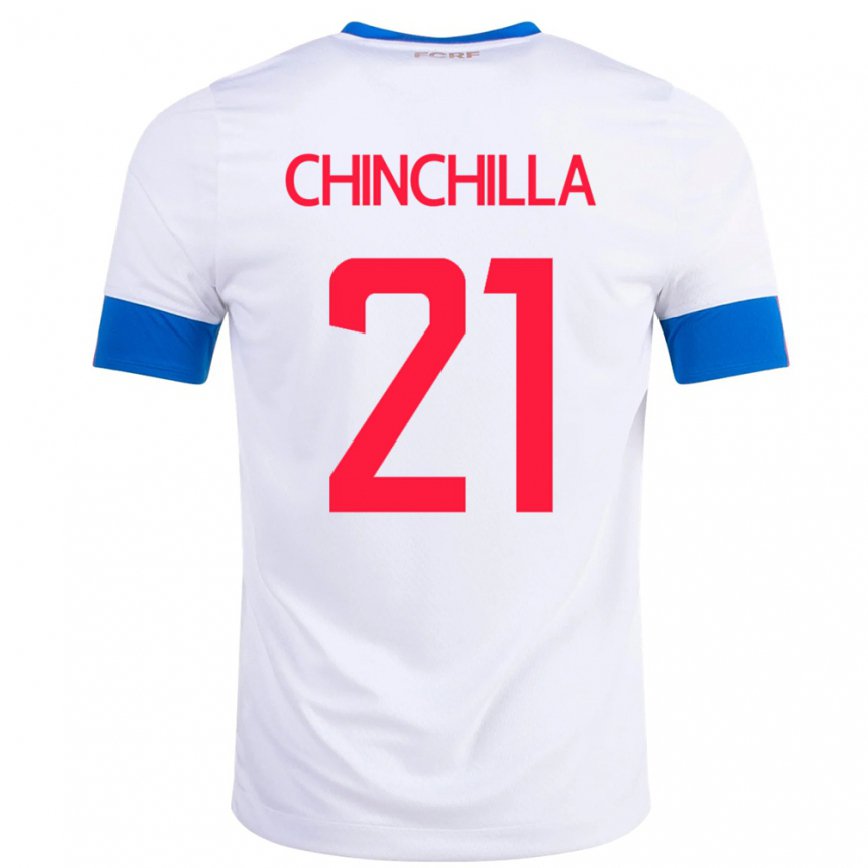 Niño Camiseta Costa Rica Viviana Chinchilla #21 Blanco 2ª Equipación 22-24 México