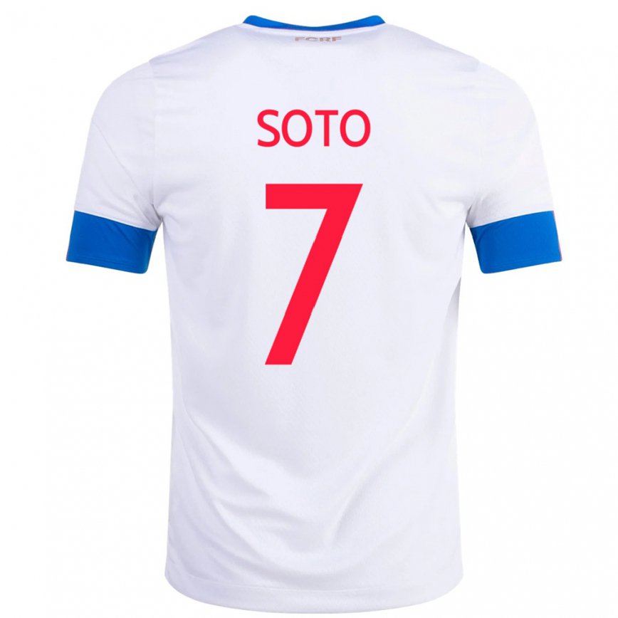 Niño Camiseta Costa Rica Andrey Soto #7 Blanco 2ª Equipación 22-24 México