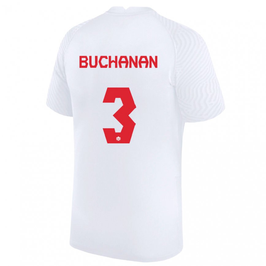 Niño Camiseta Canadá Kadeisha Buchanan #3 Blanco 2ª Equipación 22-24 México