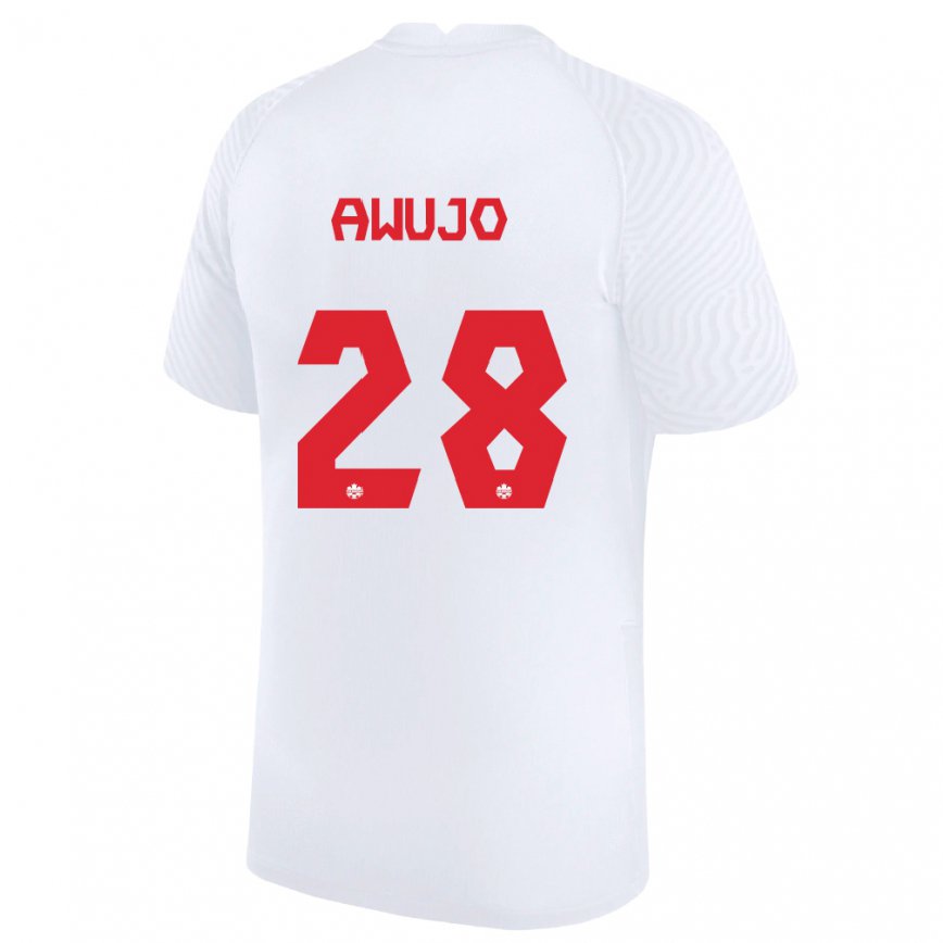 Niño Camiseta Canadá Simi Awujo #28 Blanco 2ª Equipación 22-24 México