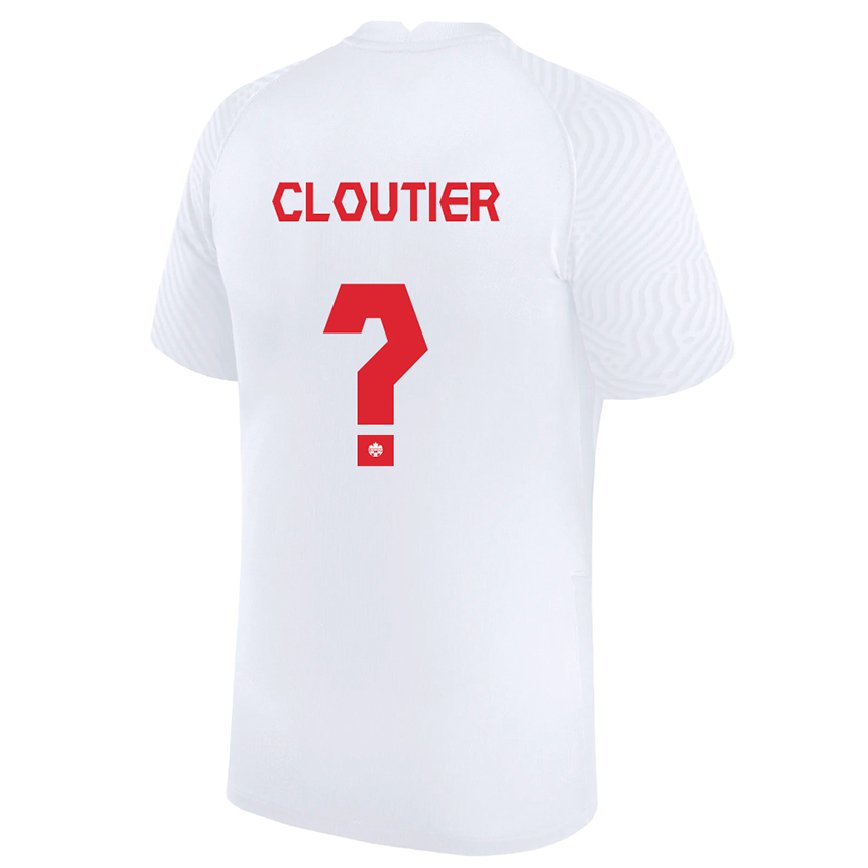 Niño Camiseta Canadá Loic Cloutier #0 Blanco 2ª Equipación 22-24 México