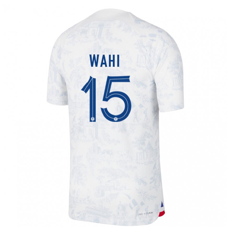 Niño Camiseta Francia Elye Wahi #15 Blanco Azul 2ª Equipación 22-24 México