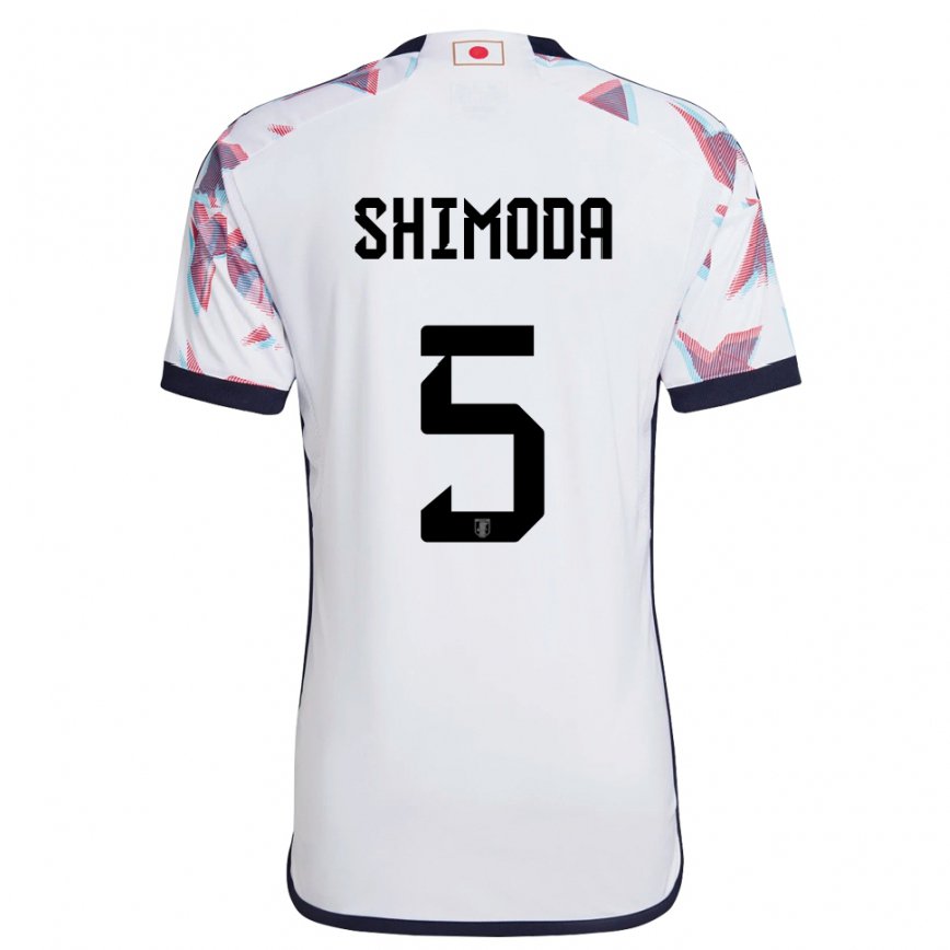 Niño Camiseta Japón Yoshihiro Shimoda #5 Blanco 2ª Equipación 22-24 México