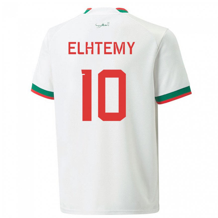 Niño Camiseta Marruecos Mountassir Elhtemy #10 Blanco 2ª Equipación 22-24 México