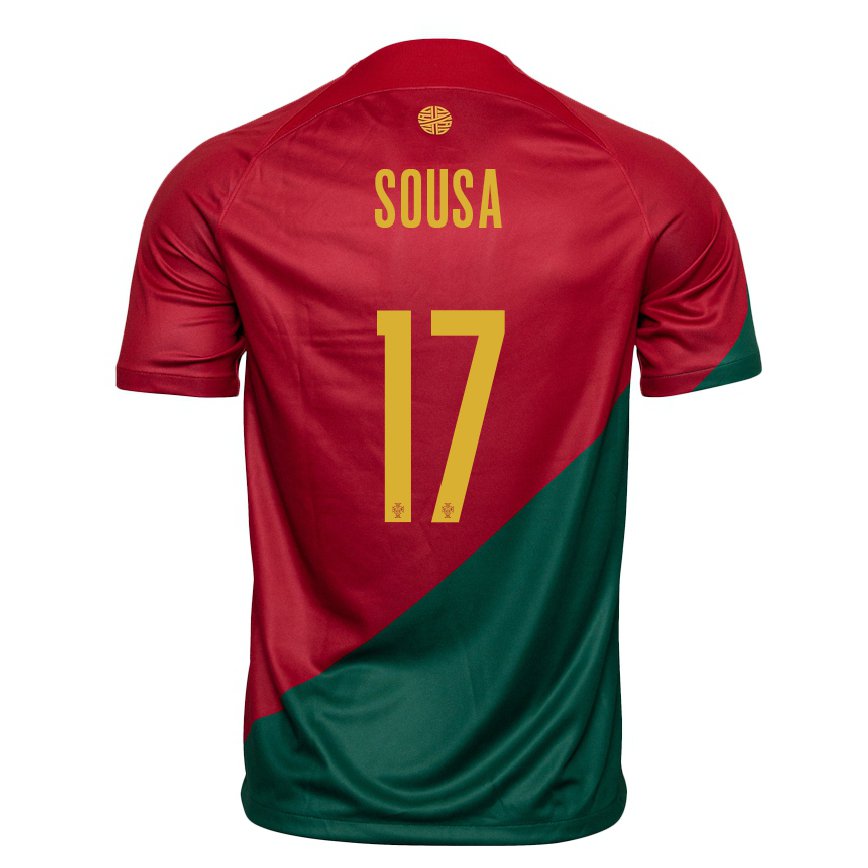 Hombre Camiseta Portugal Vasco Sousa #17 Rojo Verde 1ª Equipación 22-24 México