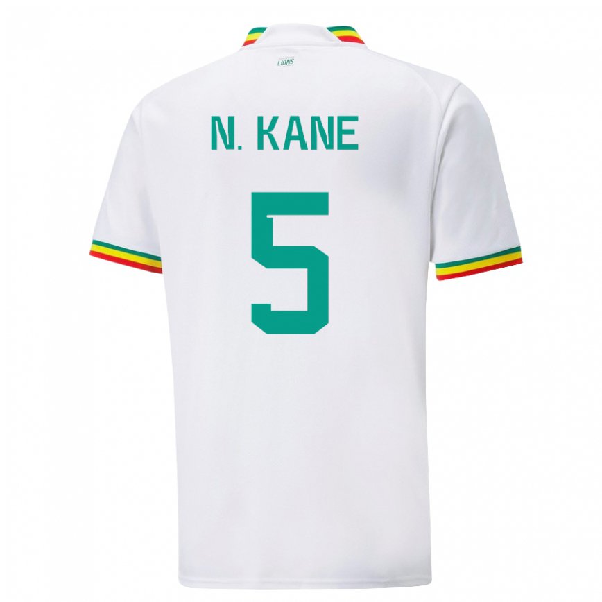 Hombre Camiseta Senegal Ndeye Ndiaye Kane #5 Blanco 1ª Equipación 22-24 México