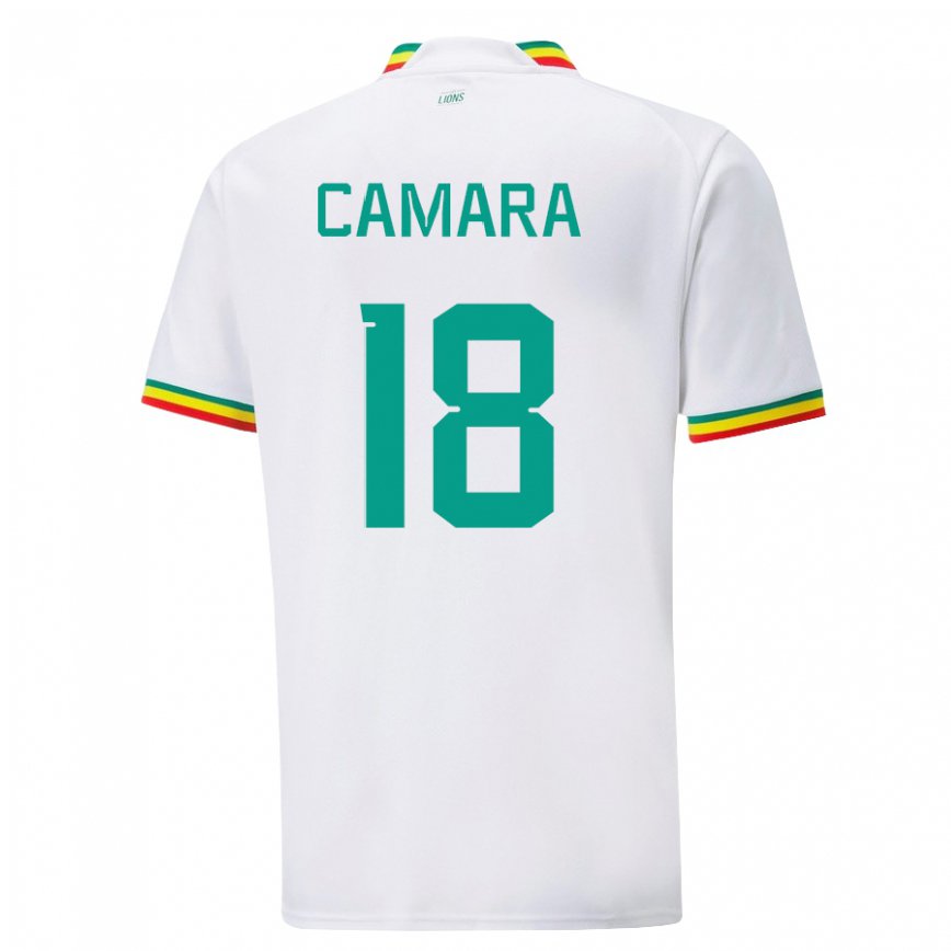 Hombre Camiseta Senegal Meta Camara #18 Blanco 1ª Equipación 22-24 México