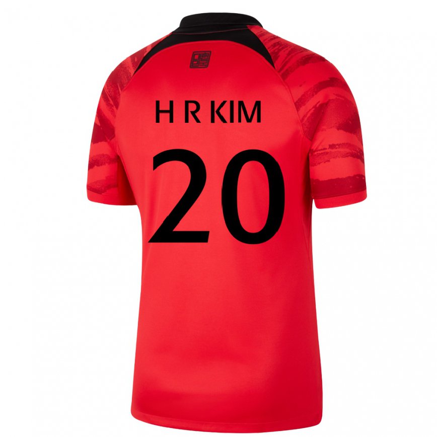 Hombre Camiseta Corea Del Sur Kim Hye Ri #20 Negro Rojo 1ª Equipación 22-24 México
