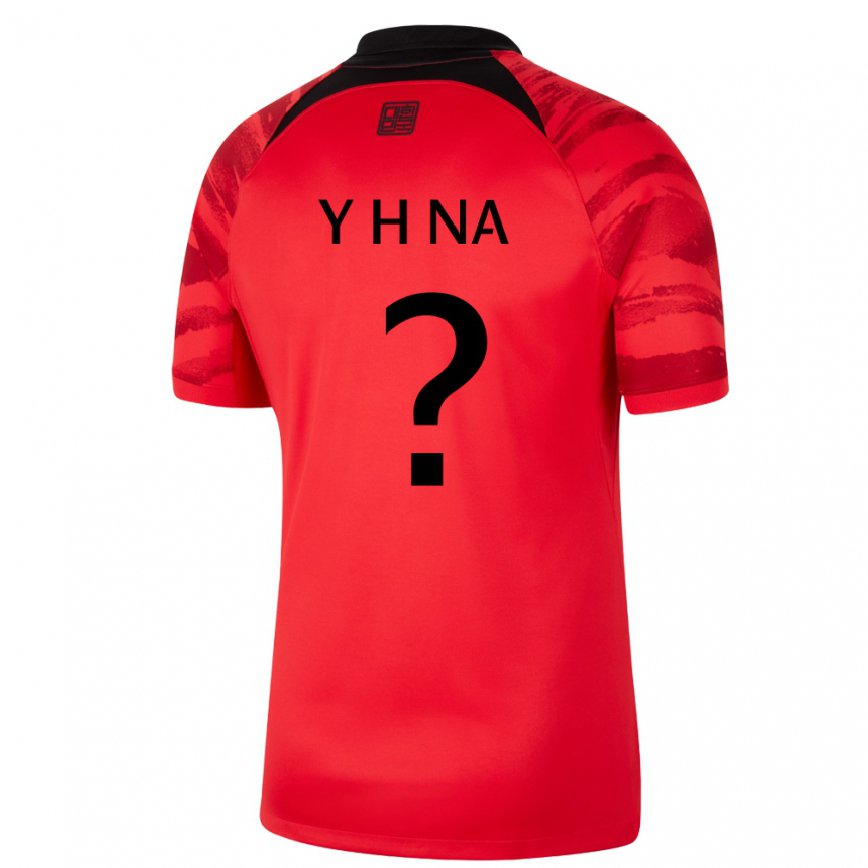 Hombre Camiseta Corea Del Sur Na Yeong Hoon #0 Negro Rojo 1ª Equipación 22-24 México